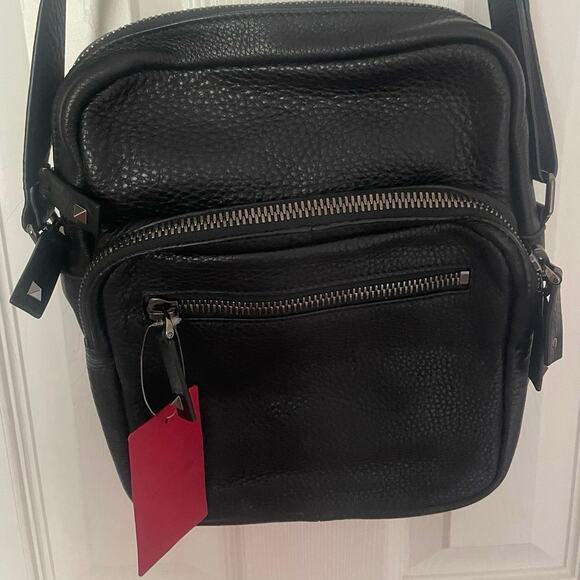 Black Shoulder Bag for Women Small Cute Handbags Classic  SMALL BLACK  LEATHER SHOULDER BAG (w/interior and exterior zip pockets) A29